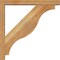 Ekena Millwork Funston Block Rough Sawn Bracket w/ Offset Brace, Western Red Cedar, 4"W x 26"D x 26"H BKT0402X26X26FST05RWR - alternate 3